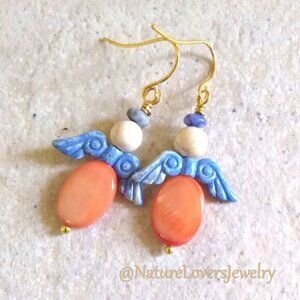 🍂🍁🍃 3/$25!!!  Colorful Angels Wings Earrings! Cute Guardian Angel Blessing